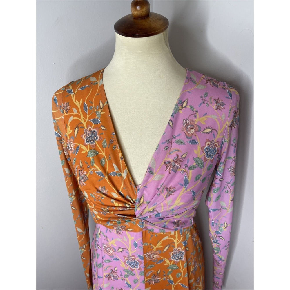 Rachel Antonoff Olivia Mesh Midi Dress Original‎ Powder Room Floral Size 8 - Picture 6 of 8